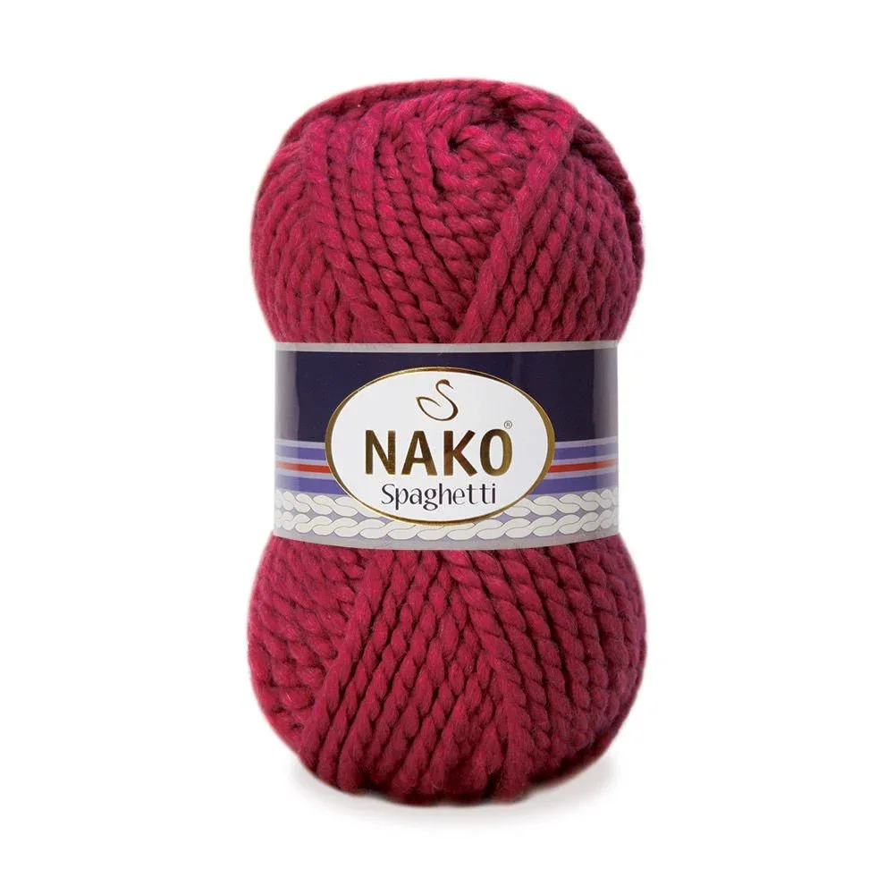 nako-spaghetti-3630 Nako Spaghetti: %75 akrilik, %25 yün karışımı kalın yapısıyla kışlık örgüler için ideal. Kolay örülür, yumuşak dokusu ve harika renkleriyle fark yaratır!