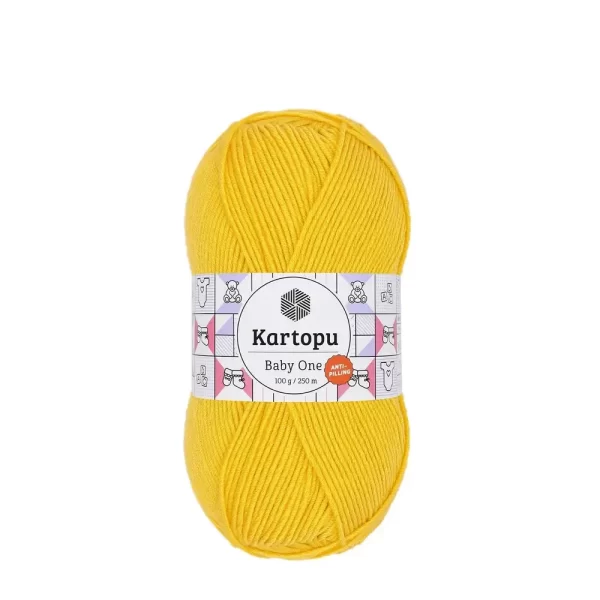 Bebekler ve alerjik cilde sahip bireyler için özel olarak tasarlanmıştır. Tüylenmeyen ve yumuşak bir iplik arıyorsanız, Kartopu baby one tam size göre!