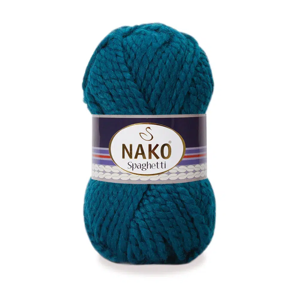 nako-spaghetti-2273 Nako Spaghetti: %75 akrilik, %25 yün karışımı kalın yapısıyla kışlık örgüler için ideal. Kolay örülür, yumuşak dokusu ve harika renkleriyle fark yaratır!