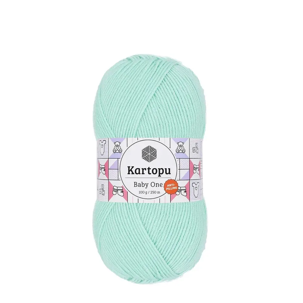 kartopu-baby-one-k507 Bebekler ve alerjik cilde sahip bireyler için özel olarak tasarlanmıştır. Tüylenmeyen ve yumuşak bir iplik arıyorsanız, Kartopu baby one tam size göre!