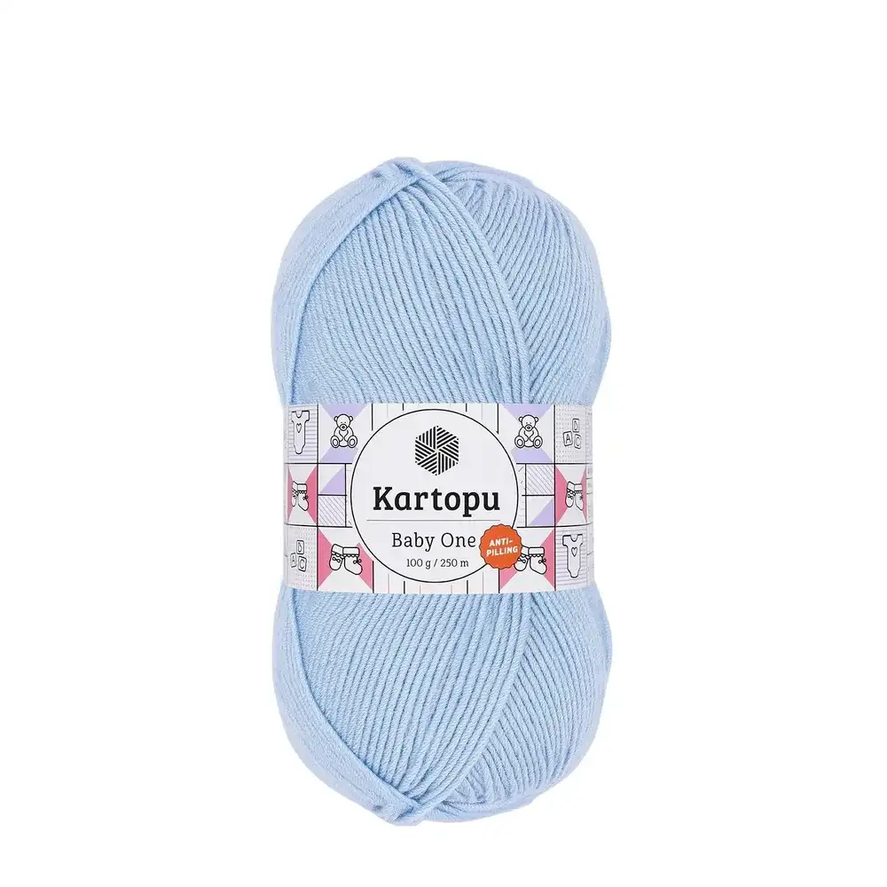 kartopu-baby-one-k544 Bebekler ve alerjik cilde sahip bireyler için özel olarak tasarlanmıştır. Tüylenmeyen ve yumuşak bir iplik arıyorsanız, Kartopu baby one tam size göre!