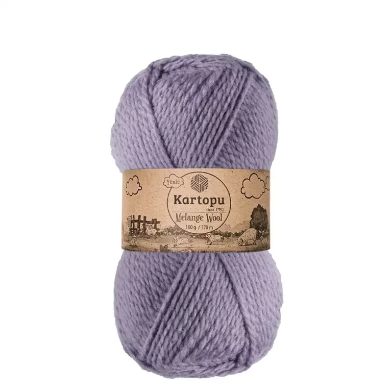 Kartopu Melange Wool el örgü ipliği, %80 akrilik ve %20 yün karışımından üretilmiş, 100 gramlık ve 170 metre uzunluğunda yumuşak dokulu iplik. Kazak, yelek, hırka, atkı, bere gibi örgü projelerinde kullanılabilecek ideal bir ip.