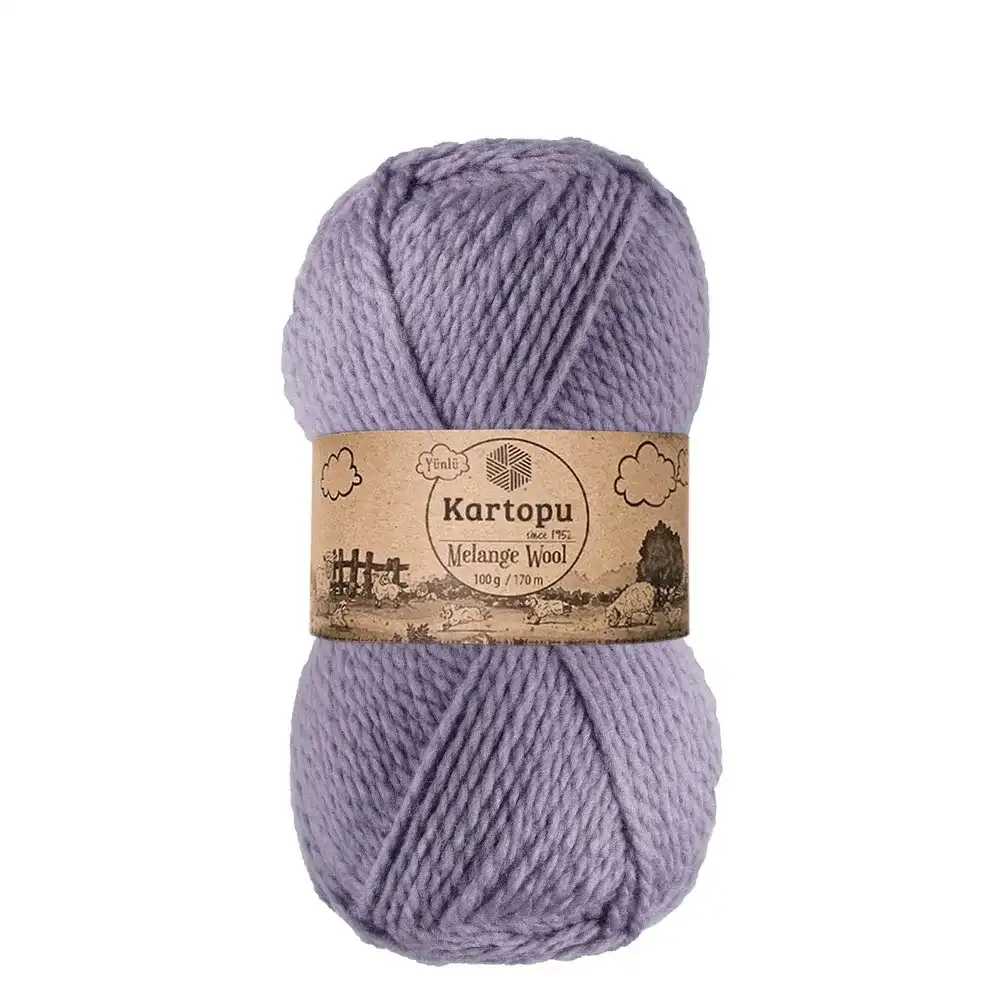 kartopu-melange-wool-k711 Kartopu Melange Wool el örgü ipliği, %80 akrilik ve %20 yün karışımından üretilmiş, 100 gramlık ve 170 metre uzunluğunda yumuşak dokulu iplik. Kazak, yelek, hırka, atkı, bere gibi örgü projelerinde kullanılabilecek ideal bir ip.
