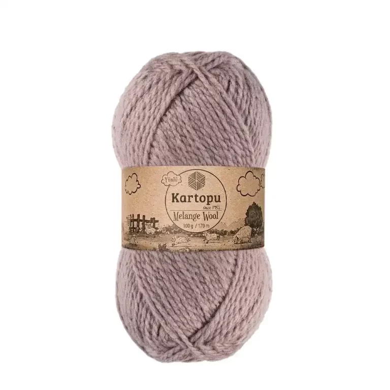 Kartopu Melange Wool el örgü ipliği, %80 akrilik ve %20 yün karışımından üretilmiş, 100 gramlık ve 170 metre uzunluğunda yumuşak dokulu iplik. Kazak, yelek, hırka, atkı, bere gibi örgü projelerinde kullanılabilecek ideal bir ip.