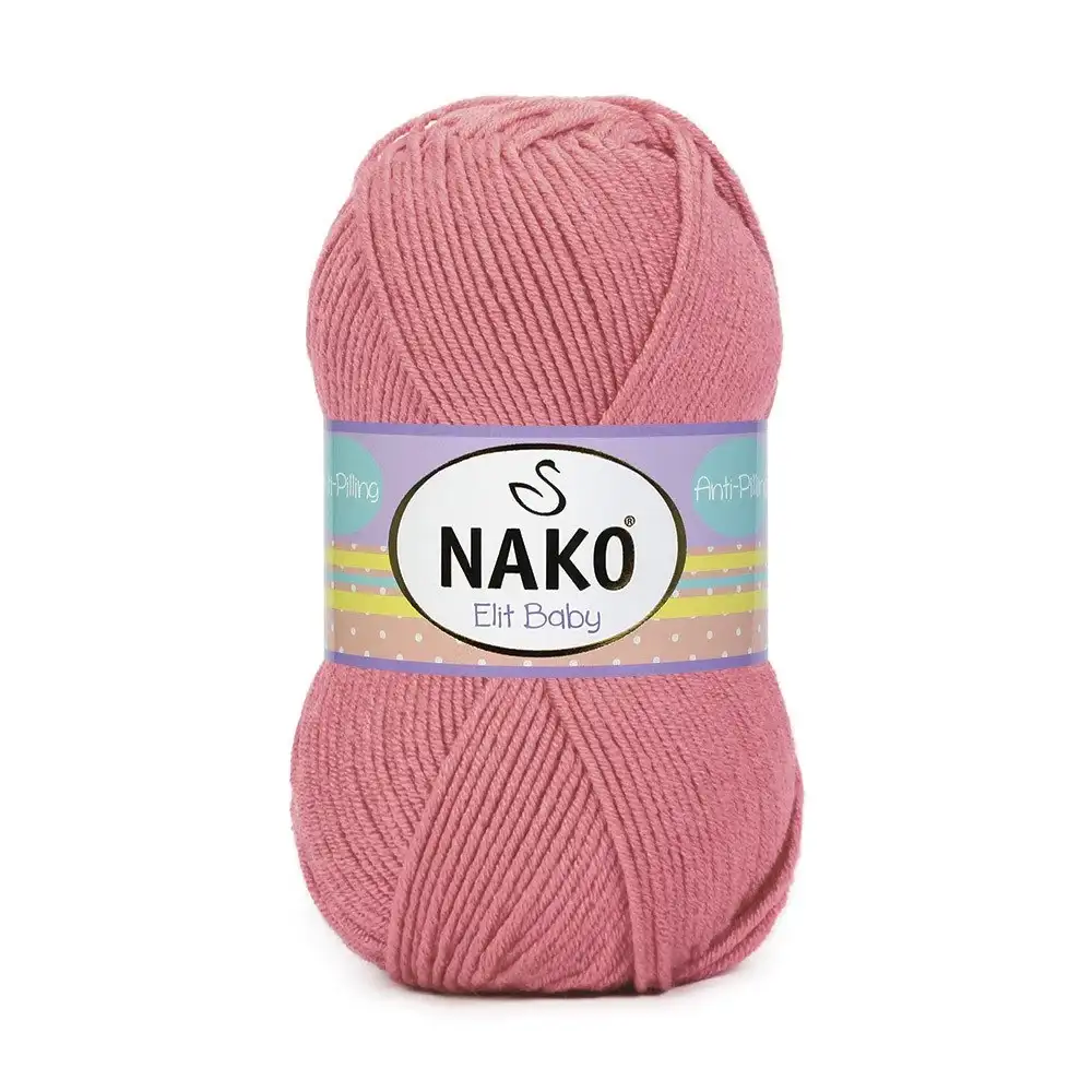 nako-elit-baby-10325 Nako Elit Baby: %100 Premium Anti Pill Akrilik içeriğiyle tüylenme yapmayan, yumuşak ve dayanıklı bir ipliktir. Bebekler ve alerjik ciltler için güvenle tercih edilebilir. 100 gr, 250 m uzunluğunda olup 3.5-4 mm şiş ve 2 mm tığ ile idealdir.