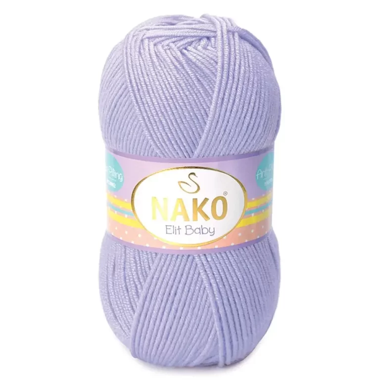 Nako Elit Baby: %100 Premium Anti Pill Akrilik içeriğiyle tüylenme yapmayan, yumuşak ve dayanıklı bir ipliktir. Bebekler ve alerjik ciltler için güvenle tercih edilebilir. 100 gr, 250 m uzunluğunda olup 3.5-4 mm şiş ve 2 mm tığ ile idealdir.