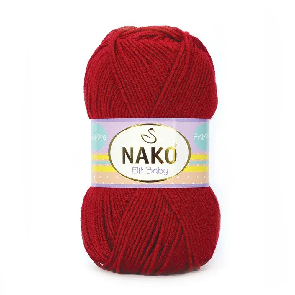 nako-elit-baby-298 Nako Elit Baby: %100 Premium Anti Pill Akrilik içeriğiyle tüylenme yapmayan, yumuşak ve dayanıklı bir ipliktir. Bebekler ve alerjik ciltler için güvenle tercih edilebilir. 100 gr, 250 m uzunluğunda olup 3.5-4 mm şiş ve 2 mm tığ ile idealdir.