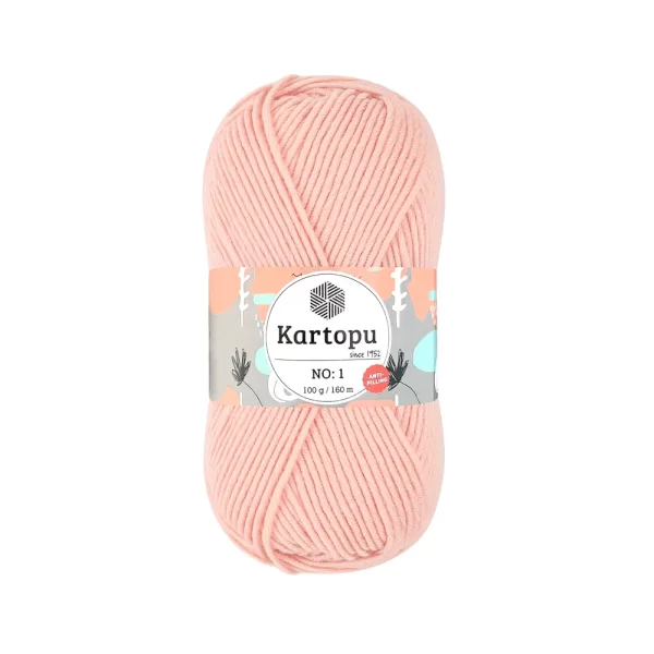 Kartopu No.1 El Örgü İpi - Anti-pilling özellikli, %100 akrilik, yumuşak ve dayanıklı örgü ipi