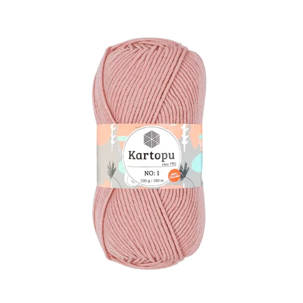 Kartopu No.1 El Örgü İpi - Anti-pilling özellikli, %100 akrilik, yumuşak ve dayanıklı örgü ipi