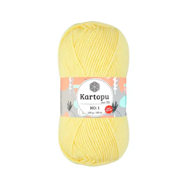 Kartopu No.1 El Örgü İpi - Anti-pilling özellikli, %100 akrilik, yumuşak ve dayanıklı örgü ipi