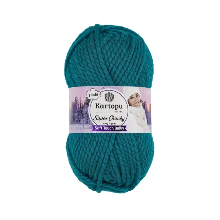 Kartopu Super Chunky el örgü ipliği, %80 akrilik ve %20 yün karışımından üretilmiş, 100 gramlık ve 90 metre uzunluğunda yumuşak dokulu iplik. Kazak, yelek, hırka, atkı, bere gibi örgü projelerinde kullanılabilecek ideal bir ip.Kartopu Super Chunky el örgü ipliği, %80 akrilik ve %20 yün karışımından üretilmiş, 100 gramlık ve 90 metre uzunluğunda yumuşak dokulu iplik. Kazak, yelek, hırka, atkı, bere gibi örgü projelerinde kullanılabilecek ideal bir ip.