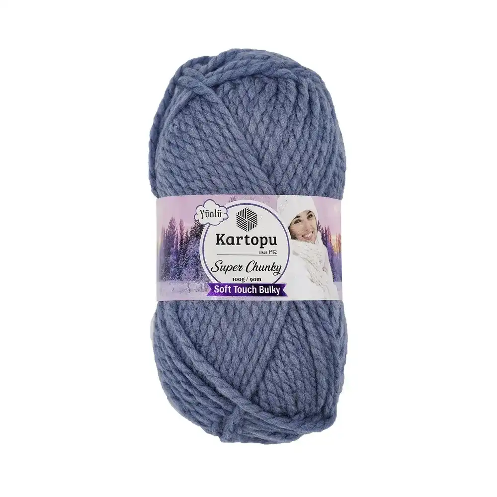 kartopu-super-chunky-k643 Kartopu Super Chunky el örgü ipliği, %80 akrilik ve %20 yün karışımından üretilmiş, 100 gramlık ve 90 metre uzunluğunda yumuşak dokulu iplik. Kazak, yelek, hırka, atkı, bere gibi örgü projelerinde kullanılabilecek ideal bir ip.Kartopu Super Chunky el örgü ipliği, %80 akrilik ve %20 yün karışımından üretilmiş, 100 gramlık ve 90 metre uzunluğunda yumuşak dokulu iplik. Kazak, yelek, hırka, atkı, bere gibi örgü projelerinde kullanılabilecek ideal bir ip.