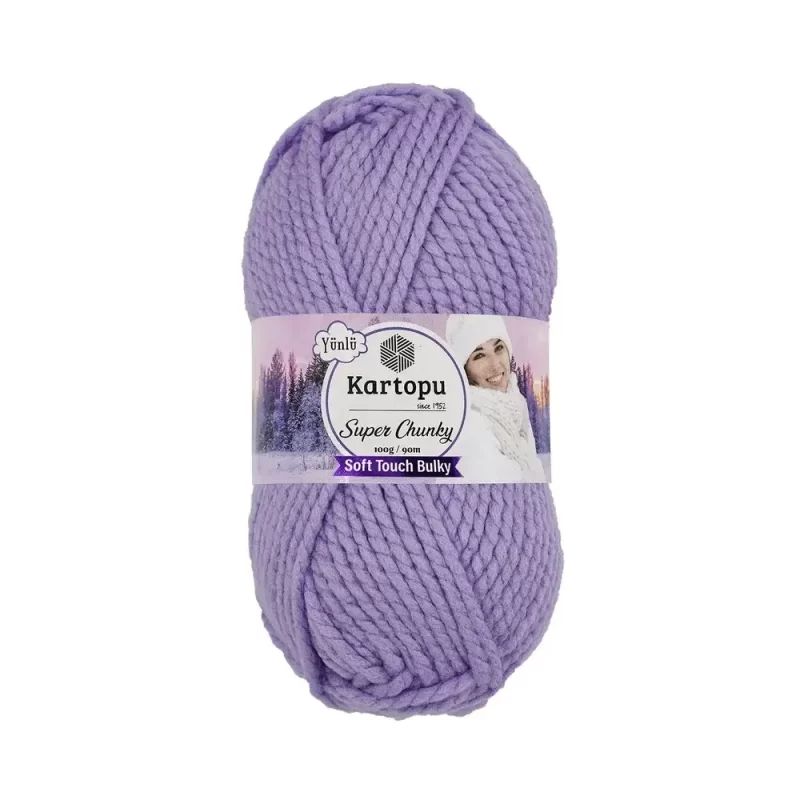 Kartopu Super Chunky el örgü ipliği, %80 akrilik ve %20 yün karışımından üretilmiş, 100 gramlık ve 90 metre uzunluğunda yumuşak dokulu iplik. Kazak, yelek, hırka, atkı, bere gibi örgü projelerinde kullanılabilecek ideal bir ip.Kartopu Super Chunky el örgü ipliği, %80 akrilik ve %20 yün karışımından üretilmiş, 100 gramlık ve 90 metre uzunluğunda yumuşak dokulu iplik. Kazak, yelek, hırka, atkı, bere gibi örgü projelerinde kullanılabilecek ideal bir ip.