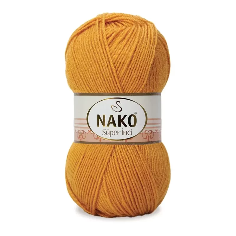 Nako Süper İnci İplik: %25 yün, %75 akrilik, 100 g - 260 m. Kolay örülür, 30°C’de yıkanabilir, zengin renk seçenekleriyle her projeye uygun!