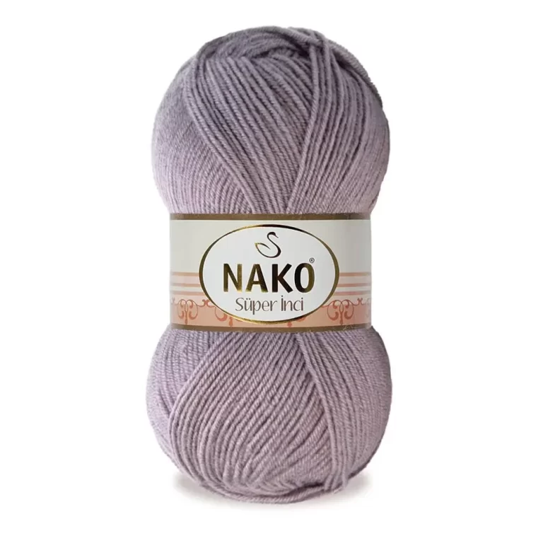 Nako Süper İnci İplik: %25 yün, %75 akrilik, 100 g - 260 m. Kolay örülür, 30°C’de yıkanabilir, zengin renk seçenekleriyle her projeye uygun!