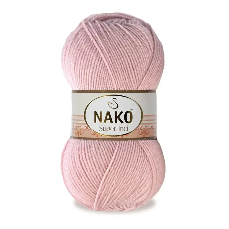 Nako Süper İnci İplik: %25 yün, %75 akrilik, 100 g - 260 m. Kolay örülür, 30°C’de yıkanabilir, zengin renk seçenekleriyle her projeye uygun!
