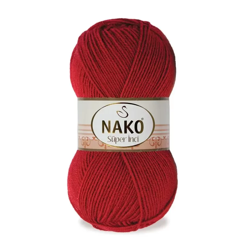 Nako Süper İnci İplik: %25 yün, %75 akrilik, 100 g - 260 m. Kolay örülür, 30°C’de yıkanabilir, zengin renk seçenekleriyle her projeye uygun!