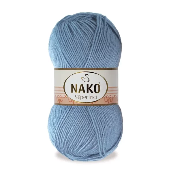 Nako Süper İnci İplik: %25 yün, %75 akrilik, 100 g - 260 m. Kolay örülür, 30°C’de yıkanabilir, zengin renk seçenekleriyle her projeye uygun!