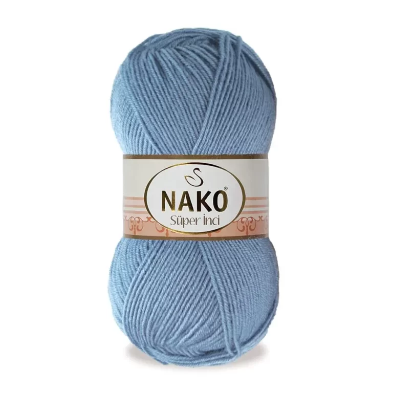 Nako Süper İnci İplik: %25 yün, %75 akrilik, 100 g - 260 m. Kolay örülür, 30°C’de yıkanabilir, zengin renk seçenekleriyle her projeye uygun!
