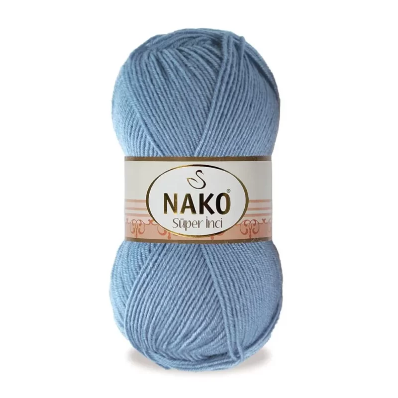 Nako Süper İnci İplik: %25 yün, %75 akrilik, 100 g - 260 m. Kolay örülür, 30°C’de yıkanabilir, zengin renk seçenekleriyle her projeye uygun!