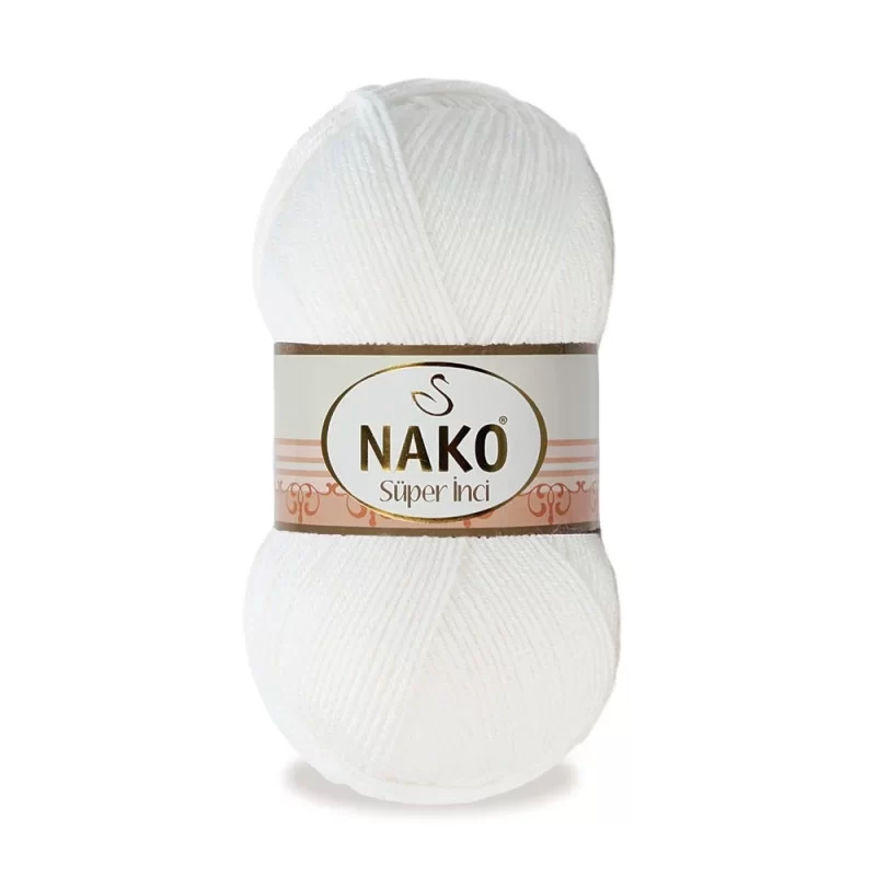 Nako Süper İnci İplik: %25 yün, %75 akrilik, 100 g - 260 m. Kolay örülür, 30°C’de yıkanabilir, zengin renk seçenekleriyle her projeye uygun!