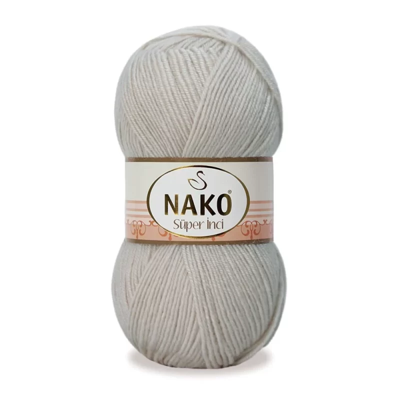 Nako Süper İnci İplik: %25 yün, %75 akrilik, 100 g - 260 m. Kolay örülür, 30°C’de yıkanabilir, zengin renk seçenekleriyle her projeye uygun!