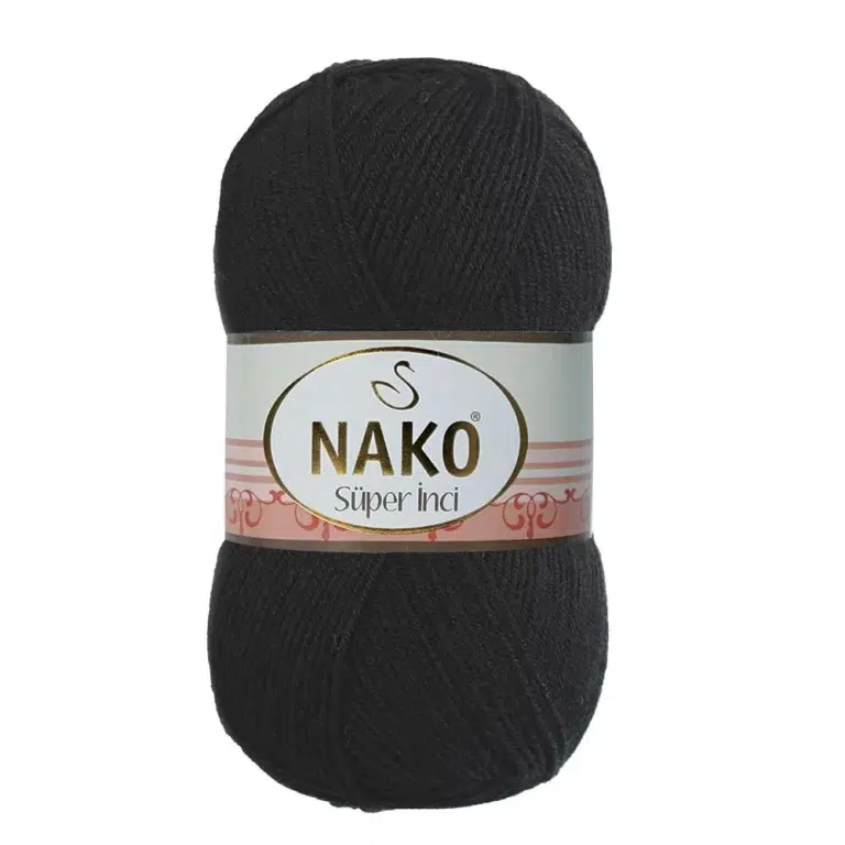 Nako Süper İnci İplik: %25 yün, %75 akrilik, 100 g - 260 m. Kolay örülür, 30°C’de yıkanabilir, zengin renk seçenekleriyle her projeye uygun!