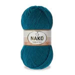 Nako Süper İnci İplik: %25 yün, %75 akrilik, 100 g - 260 m. Kolay örülür, 30°C’de yıkanabilir, zengin renk seçenekleriyle her projeye uygun!