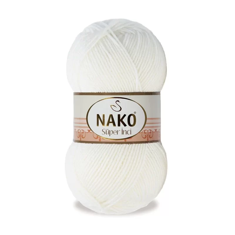 Nako Süper İnci İplik: %25 yün, %75 akrilik, 100 g - 260 m. Kolay örülür, 30°C’de yıkanabilir, zengin renk seçenekleriyle her projeye uygun!