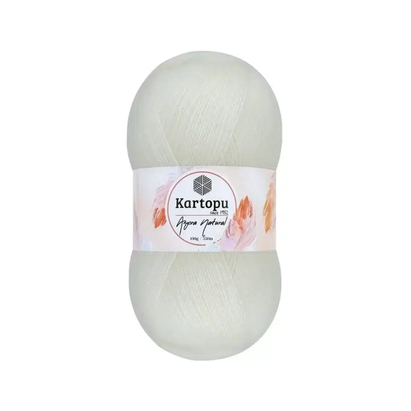 Kartopu Angora Natural El Örgü İpliği – %20 yün, %80 premium akrilik karışımı ile şık ve dayanıklı örgü projeleri için ideal. Tığ ve şişle rahatça kullanılabilir, çeşitli renk seçenekleri ile çeyizlik yelek, şal ve aksesuarlar için mükemmel bir tercih.
