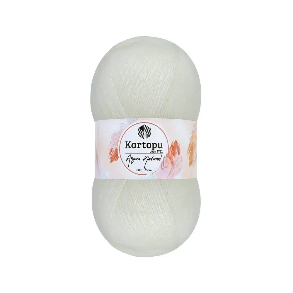 kartopu-angora-natural-k013 Kartopu Angora Natural El Örgü İpliği – %20 yün, %80 premium akrilik karışımı ile şık ve dayanıklı örgü projeleri için ideal. Tığ ve şişle rahatça kullanılabilir, çeşitli renk seçenekleri ile çeyizlik yelek, şal ve aksesuarlar için mükemmel bir tercih.