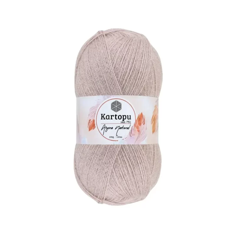 Kartopu Angora Natural El Örgü İpliği – %20 yün, %80 premium akrilik karışımı ile şık ve dayanıklı örgü projeleri için ideal. Tığ ve şişle rahatça kullanılabilir, çeşitli renk seçenekleri ile çeyizlik yelek, şal ve aksesuarlar için mükemmel bir tercih.