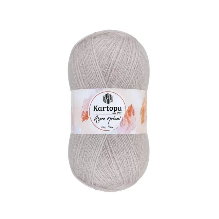 Kartopu Angora Natural El Örgü İpliği – %20 yün, %80 premium akrilik karışımı ile şık ve dayanıklı örgü projeleri için ideal. Tığ ve şişle rahatça kullanılabilir, çeşitli renk seçenekleri ile çeyizlik yelek, şal ve aksesuarlar için mükemmel bir tercih.
