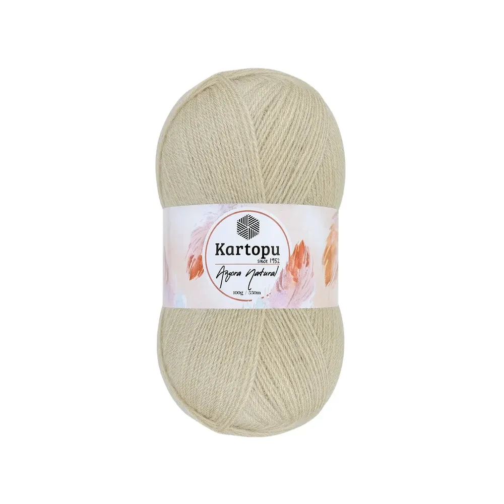 kartopu-angora-natural-k861 Kartopu Angora Natural El Örgü İpliği – %20 yün, %80 premium akrilik karışımı ile şık ve dayanıklı örgü projeleri için ideal. Tığ ve şişle rahatça kullanılabilir, çeşitli renk seçenekleri ile çeyizlik yelek, şal ve aksesuarlar için mükemmel bir tercih.