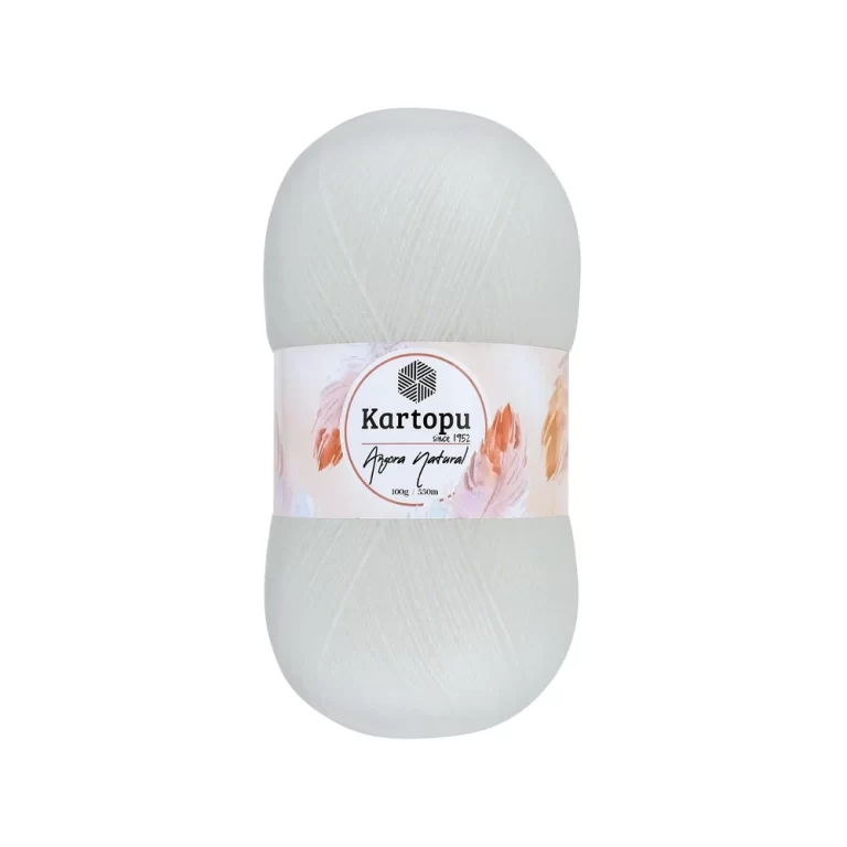 Kartopu Angora Natural El Örgü İpliği – %20 yün, %80 premium akrilik karışımı ile şık ve dayanıklı örgü projeleri için ideal. Tığ ve şişle rahatça kullanılabilir, çeşitli renk seçenekleri ile çeyizlik yelek, şal ve aksesuarlar için mükemmel bir tercih.