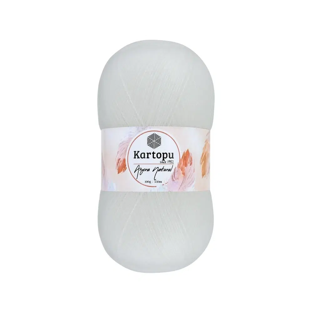 kartopu-angora-natural-k010 Kartopu Angora Natural El Örgü İpliği – %20 yün, %80 premium akrilik karışımı ile şık ve dayanıklı örgü projeleri için ideal. Tığ ve şişle rahatça kullanılabilir, çeşitli renk seçenekleri ile çeyizlik yelek, şal ve aksesuarlar için mükemmel bir tercih.