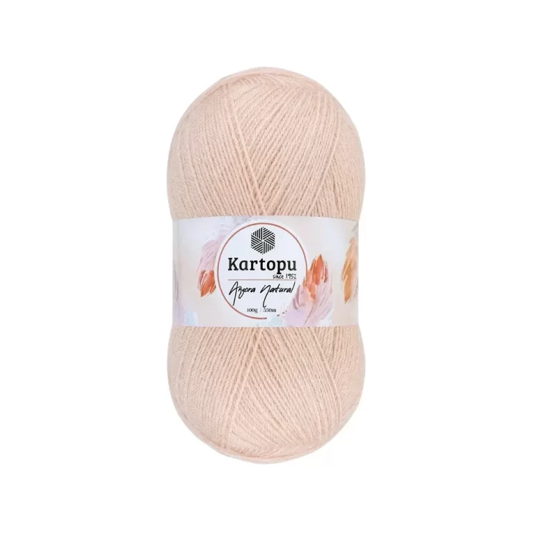 Kartopu Angora Natural El Örgü İpliği – %20 yün, %80 premium akrilik karışımı ile şık ve dayanıklı örgü projeleri için ideal. Tığ ve şişle rahatça kullanılabilir, çeşitli renk seçenekleri ile çeyizlik yelek, şal ve aksesuarlar için mükemmel bir tercih.