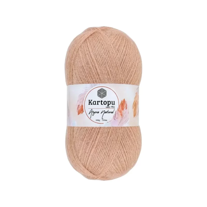 Kartopu Angora Natural El Örgü İpliği – %20 yün, %80 premium akrilik karışımı ile şık ve dayanıklı örgü projeleri için ideal. Tığ ve şişle rahatça kullanılabilir, çeşitli renk seçenekleri ile çeyizlik yelek, şal ve aksesuarlar için mükemmel bir tercih.