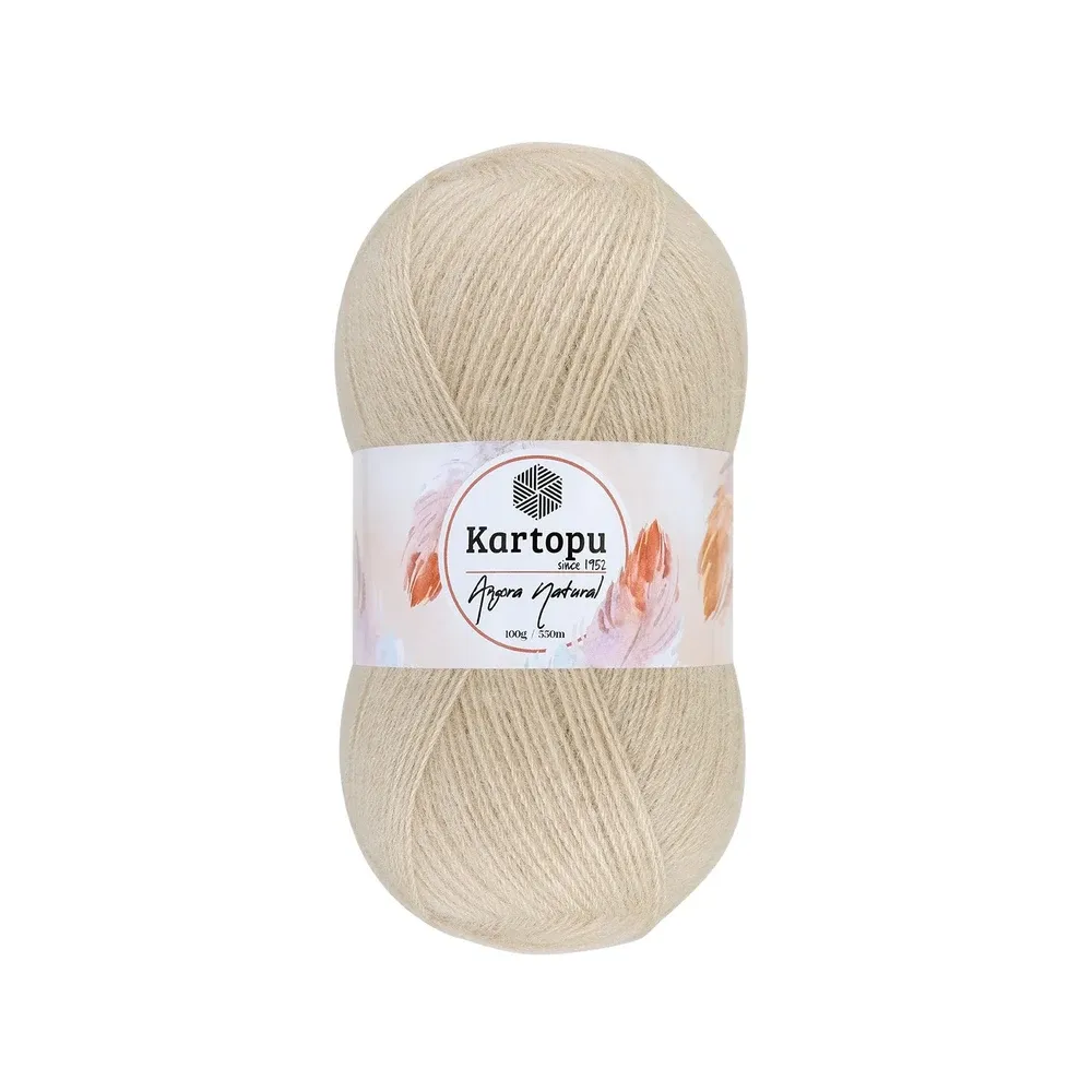 kartopu-angora-natural-k855 Kartopu Angora Natural El Örgü İpliği – %20 yün, %80 premium akrilik karışımı ile şık ve dayanıklı örgü projeleri için ideal. Tığ ve şişle rahatça kullanılabilir, çeşitli renk seçenekleri ile çeyizlik yelek, şal ve aksesuarlar için mükemmel bir tercih.
