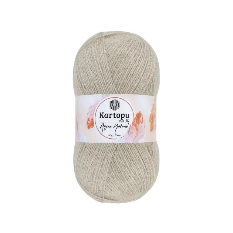 Kartopu Angora Natural El Örgü İpliği – %20 yün, %80 premium akrilik karışımı ile şık ve dayanıklı örgü projeleri için ideal. Tığ ve şişle rahatça kullanılabilir, çeşitli renk seçenekleri ile çeyizlik yelek, şal ve aksesuarlar için mükemmel bir tercih.