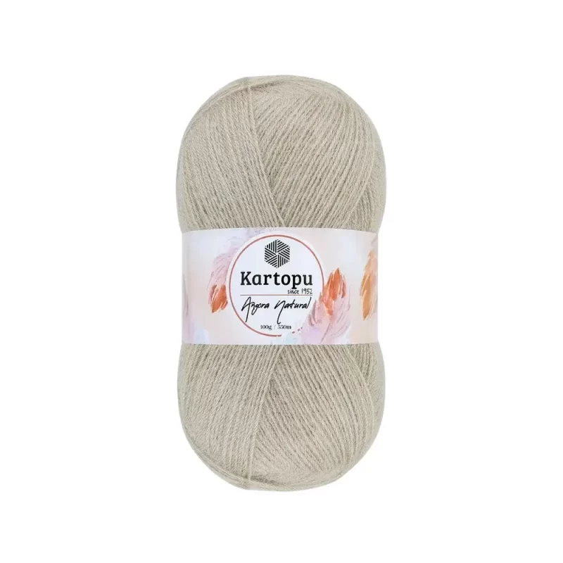 Kartopu Angora Natural El Örgü İpliği – %20 yün, %80 premium akrilik karışımı ile şık ve dayanıklı örgü projeleri için ideal. Tığ ve şişle rahatça kullanılabilir, çeşitli renk seçenekleri ile çeyizlik yelek, şal ve aksesuarlar için mükemmel bir tercih.