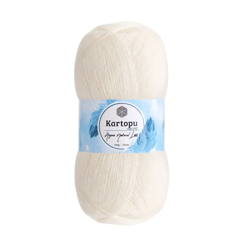 Kartopu Angora Natural Lux Simli: Yünün sıcaklığı, simin ışıltısıyla buluşuyor. Özel tasarım, el örgülerinize lüks ve zarafet katıyor. 🌟🧶