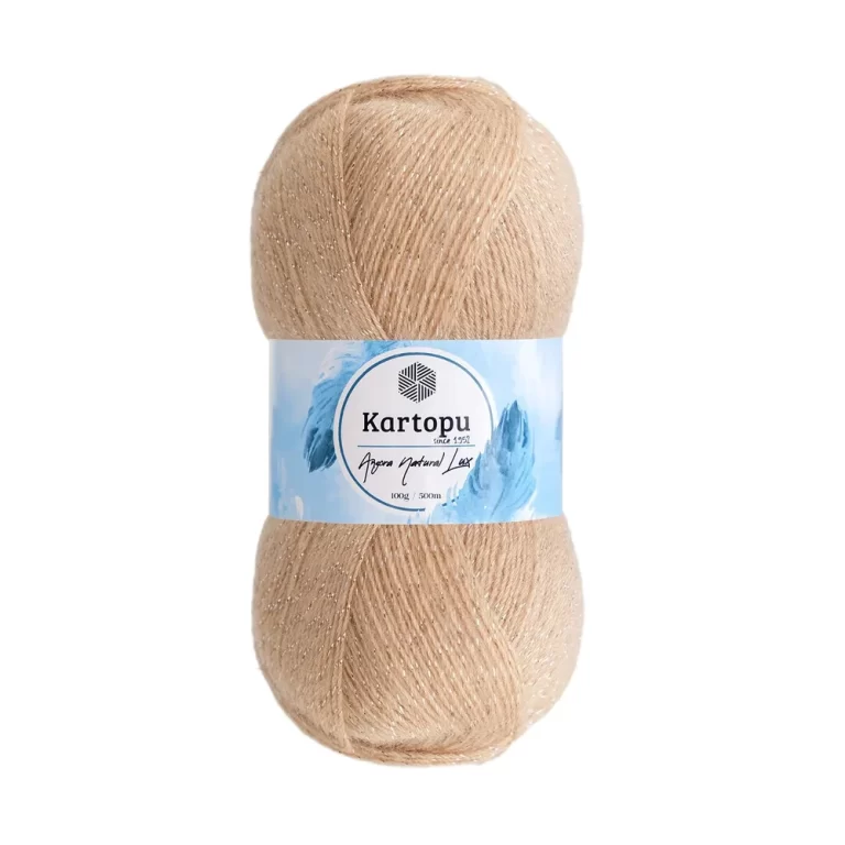 Kartopu Angora Natural Lux Simli: Yünün sıcaklığı, simin ışıltısıyla buluşuyor. Özel tasarım, el örgülerinize lüks ve zarafet katıyor. 🌟🧶