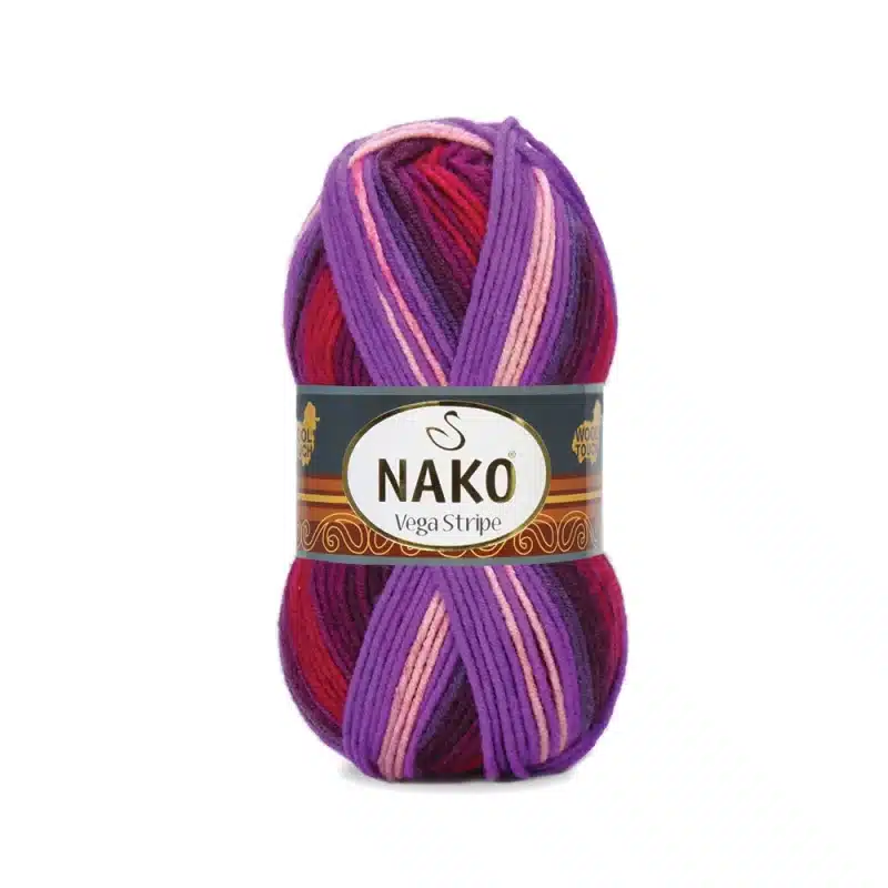 Nako Vega Stripe Batik: Renk cümbüşü ve dokunaklı yumuşaklık bir araya geliyor. Hırka, kazak, atkı ve daha fazlası için ideal. Yaratıcılığınıza renk katın