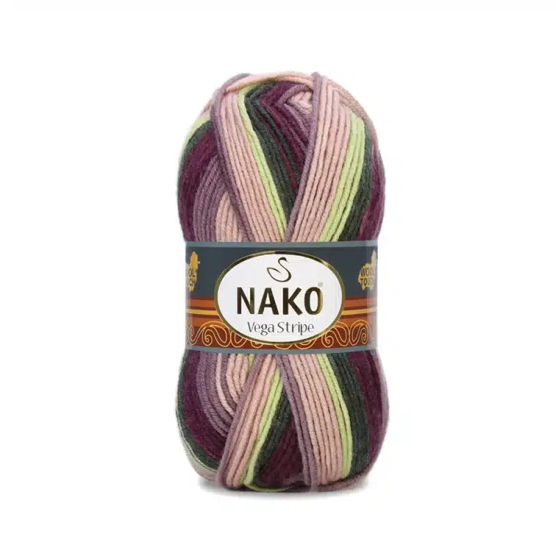 Nako Vega Stripe Batik: Renk cümbüşü ve dokunaklı yumuşaklık bir araya geliyor. Hırka, kazak, atkı ve daha fazlası için ideal. Yaratıcılığınıza renk katın