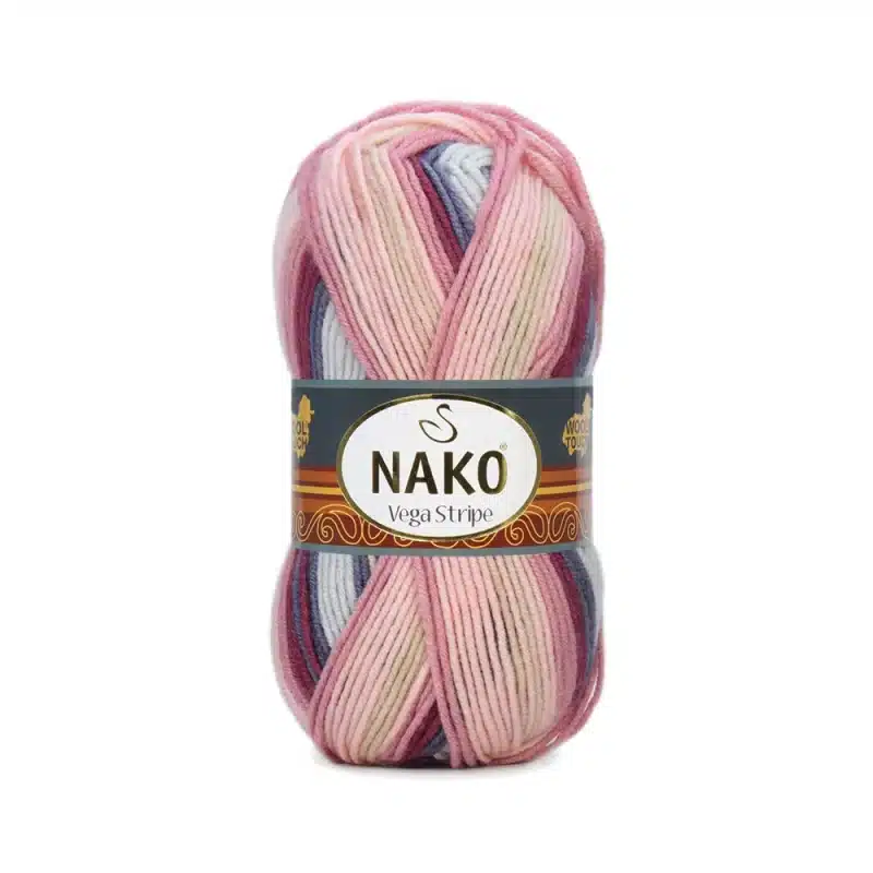 Nako Vega Stripe Batik: Renk cümbüşü ve dokunaklı yumuşaklık bir araya geliyor. Hırka, kazak, atkı ve daha fazlası için ideal. Yaratıcılığınıza renk katın