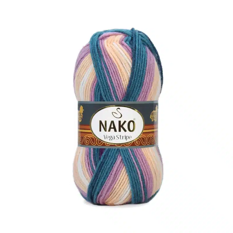 Nako Vega Stripe Batik: Renk cümbüşü ve dokunaklı yumuşaklık bir araya geliyor. Hırka, kazak, atkı ve daha fazlası için ideal. Yaratıcılığınıza renk katın