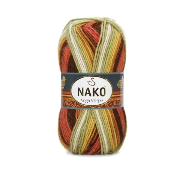 Nako Vega Stripe Batik: Renk cümbüşü ve dokunaklı yumuşaklık bir araya geliyor. Hırka, kazak, atkı ve daha fazlası için ideal. Yaratıcılığınıza renk katın