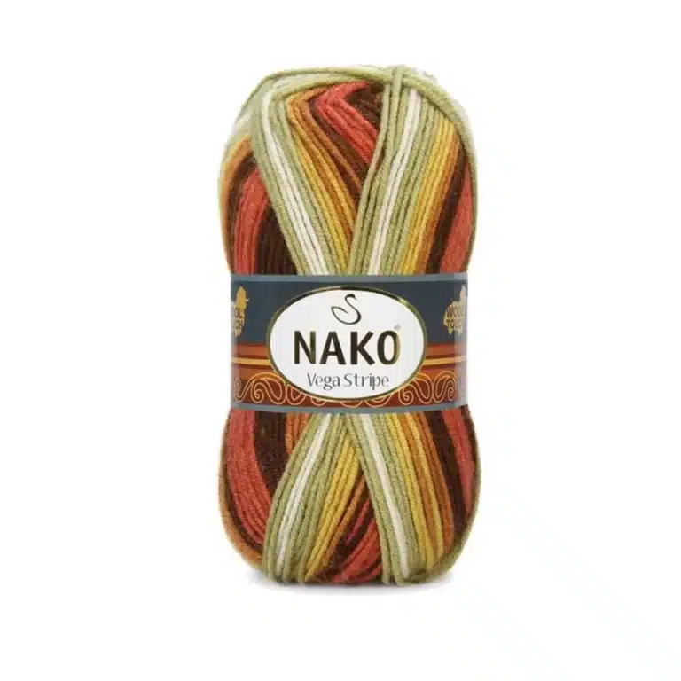 Nako Vega Stripe Batik: Renk cümbüşü ve dokunaklı yumuşaklık bir araya geliyor. Hırka, kazak, atkı ve daha fazlası için ideal. Yaratıcılığınıza renk katın