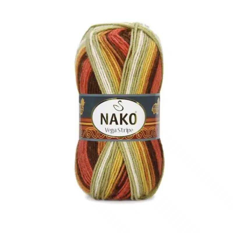 Nako Vega Stripe Batik: Renk cümbüşü ve dokunaklı yumuşaklık bir araya geliyor. Hırka, kazak, atkı ve daha fazlası için ideal. Yaratıcılığınıza renk katın